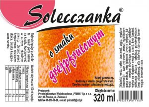 Etykieta Solecczanka grejpfrutowa czerwona